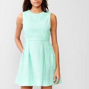 [New] Gap Linen Pleated Mint Dress (Size: 0)
